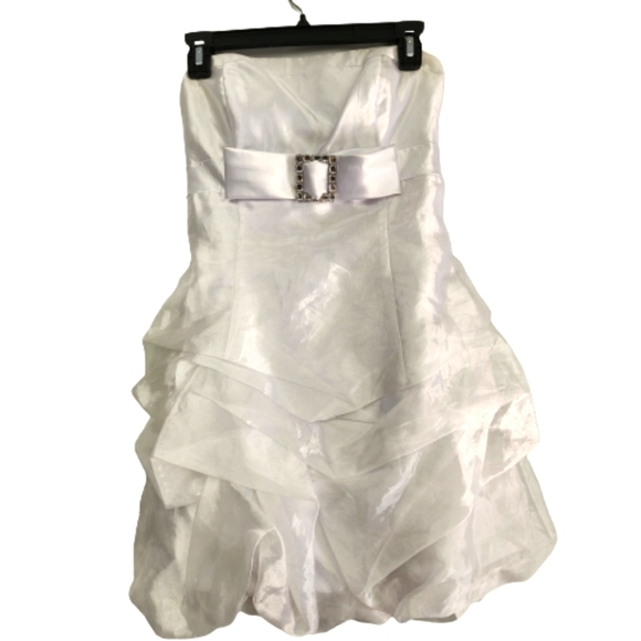 Gunne Sax Sleeveless Mini Ruffled Vintage Prom Dress Size 7 - Picture 1 of 14